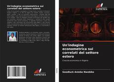 Portada del libro de Un'indagine econometrica sui correlati del settore estero