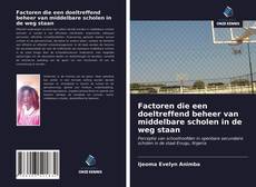 Bookcover of Factoren die een doeltreffend beheer van middelbare scholen in de weg staan