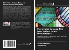 Copertina di Materiales de capa fina para aplicaciones fotovoltaicas