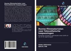 Bookcover of Dunne-filmmaterialen voor fotovoltaïsche toepassingen