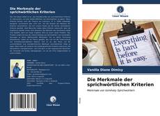 Capa do livro de Die Merkmale der sprichwörtlichen Kriterien 