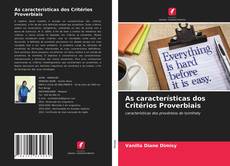 Bookcover of As características dos Critérios Proverbiais