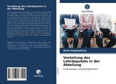 Verteilung des Lehrdeputats in der Abteilung kitap kapağı