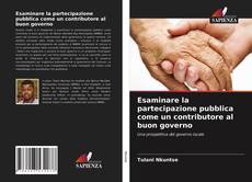 Buchcover von Esaminare la partecipazione pubblica come un contributore al buon governo