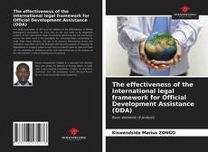 Capa do livro de The effectiveness of the international legal framework for Official Development Assistance (ODA) 