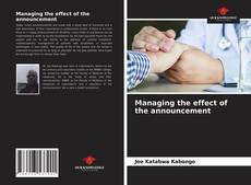 Managing the effect of the announcement的封面