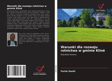 Bookcover of Warunki dla rozwoju rolnictwa w gminie Klinë