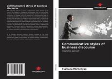 Portada del libro de Communicative styles of business discourse