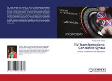 Copertina di TIV Transformational Generative Syntax