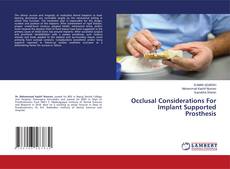 Copertina di Occlusal Considerations For Implant Supported Prosthesis