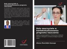 Rola nauczyciela w kontekstualizowaniu programu nauczania: kitap kapağı