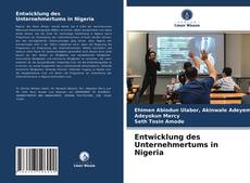 Entwicklung des Unternehmertums in Nigeria kitap kapağı