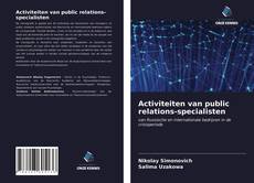 Capa do livro de Activiteiten van public relations-specialisten 