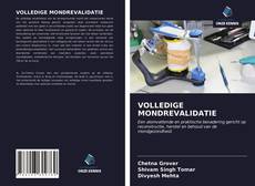 Bookcover of VOLLEDIGE MONDREVALIDATIE