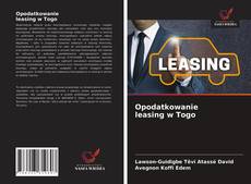 Buchcover von Opodatkowanie leasing w Togo