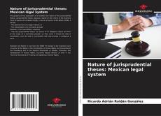 Bookcover of Nature of jurisprudential theses: Mexican legal system