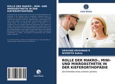 Buchcover von ROLLE DER MAKRO-, MINI- UND MIKROÄSTHETIK IN DER KIEFERORTHOPÄDIE