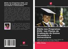 Buchcover von Efeito nos Programas ESOL' nos Planos de Graduação do Ensino Secundário e Universitário