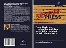 Buchcover von Persvrijheid en staatsveiligheid: Een beoordeling van het constitutionele recht