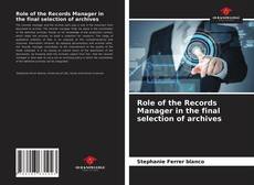 Buchcover von Role of the Records Manager in the final selection of archives