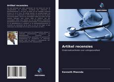 Bookcover of Artikel recensies