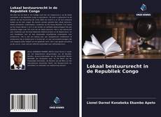Capa do livro de Lokaal bestuursrecht in de Republiek Congo 