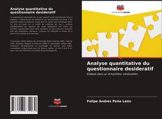 Copertina di Analyse quantitative du questionnaire desideratif