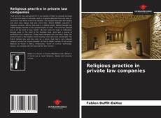 Bookcover of Religious practice in private law companies