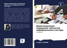 Bookcover of Инвестиционное поведение субъектов неформального сектора