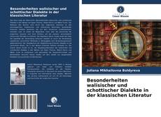 Capa do livro de Besonderheiten walisischer und schottischer Dialekte in der klassischen Literatur 