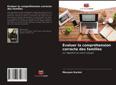 Portada del libro de Évaluer la compréhension correcte des familles