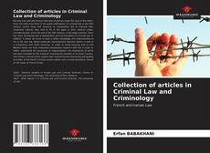 Capa do livro de Collection of articles in Criminal Law and Criminology 