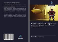 Bookcover of Gewoon usucapion proces