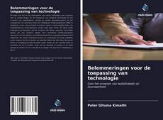 Bookcover of Belemmeringen voor de toepassing van technologie