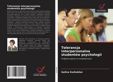 Capa do livro de Tolerancja interpersonalna studentów psychologii 