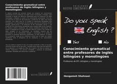 Buchcover von Conocimiento gramatical entre profesores de inglés bilingües y monolingües