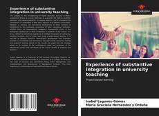 Capa do livro de Experience of substantive integration in university teaching 