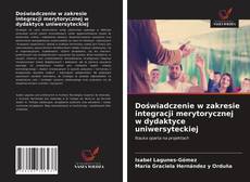 Capa do livro de Doświadczenie w zakresie integracji merytorycznej w dydaktyce uniwersyteckiej 