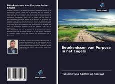 Buchcover von Betekenissen van Purpose in het Engels
