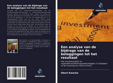 Buchcover von Een analyse van de bijdrage van de beleggingen tot het resultaat