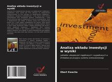Copertina di Analiza wkładu inwestycji w wyniki
