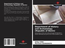 Capa do livro de Department of History and Archaeology (Republic of Benin) 