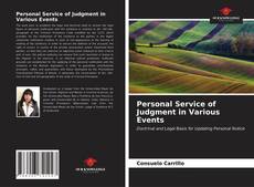 Copertina di Personal Service of Judgment in Various Events