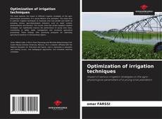 Bookcover of Optimization of irrigation techniques