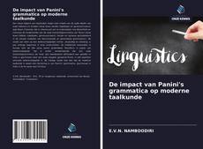 Обложка De impact van Panini's grammatica op moderne taalkunde