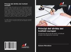 Portada del libro de Principi del diritto dei trattati europei