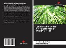 Capa do livro de Contribution to the biological study of prlatoria oleae 