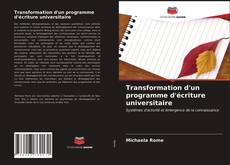 Обложка Transformation d'un programme d'écriture universitaire