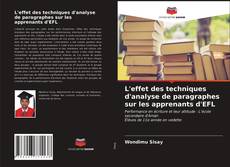 Portada del libro de L'effet des techniques d'analyse de paragraphes sur les apprenants d'EFL