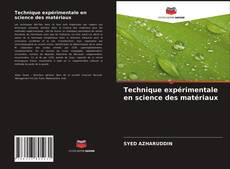 Обложка Technique expérimentale en science des matériaux